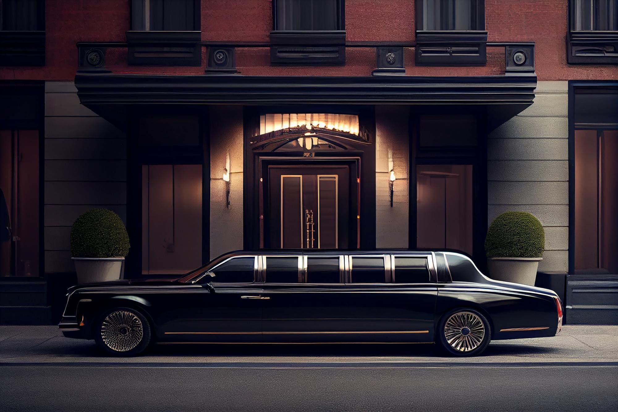 luxury-car-parked-outside-elegant-modern-building-generative-ai